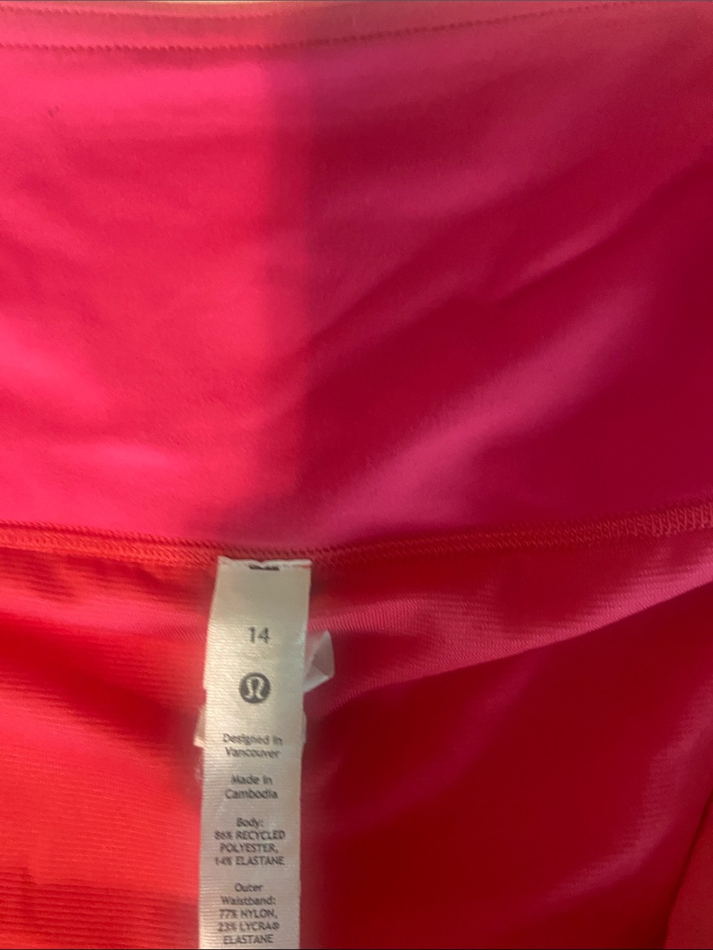 Lululemon size 14 speed up shorts pink - Picture 5 of 9